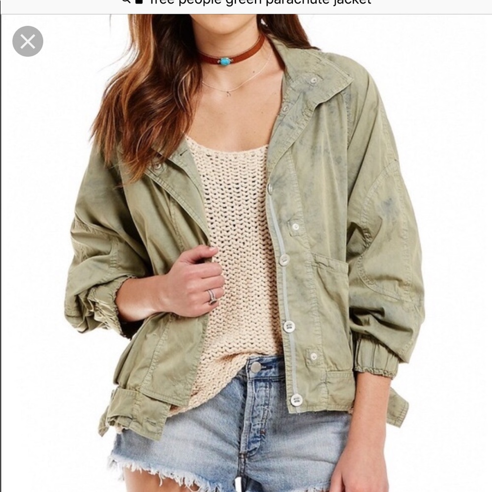 FREE PEOPLE Green Parachute Jacket 🍀🤩